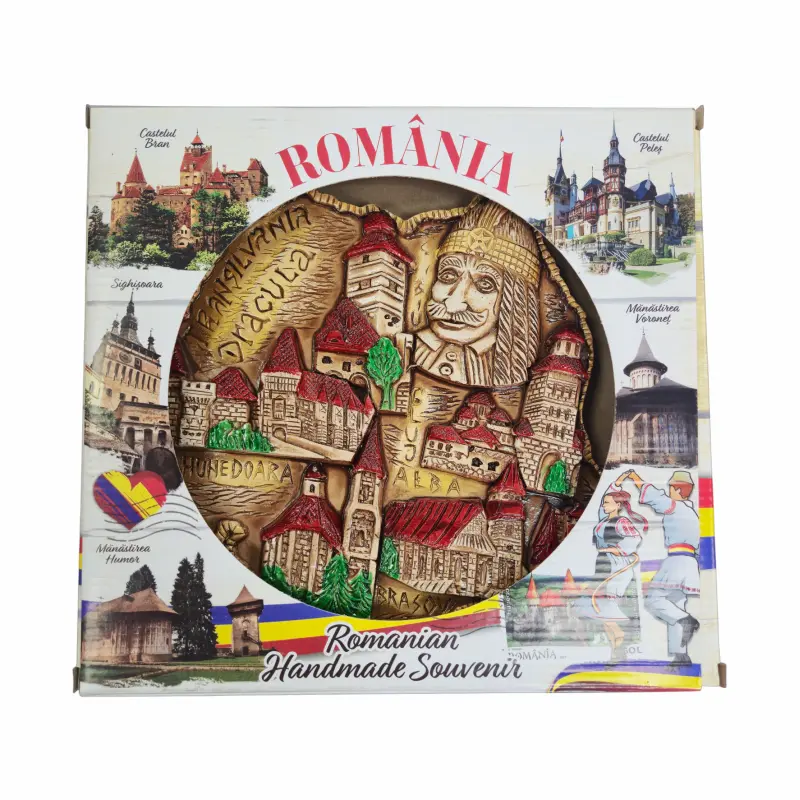 Placheta ipsos romania, suvenir gift shop, 16x24x2.5 cm, model es9669 e